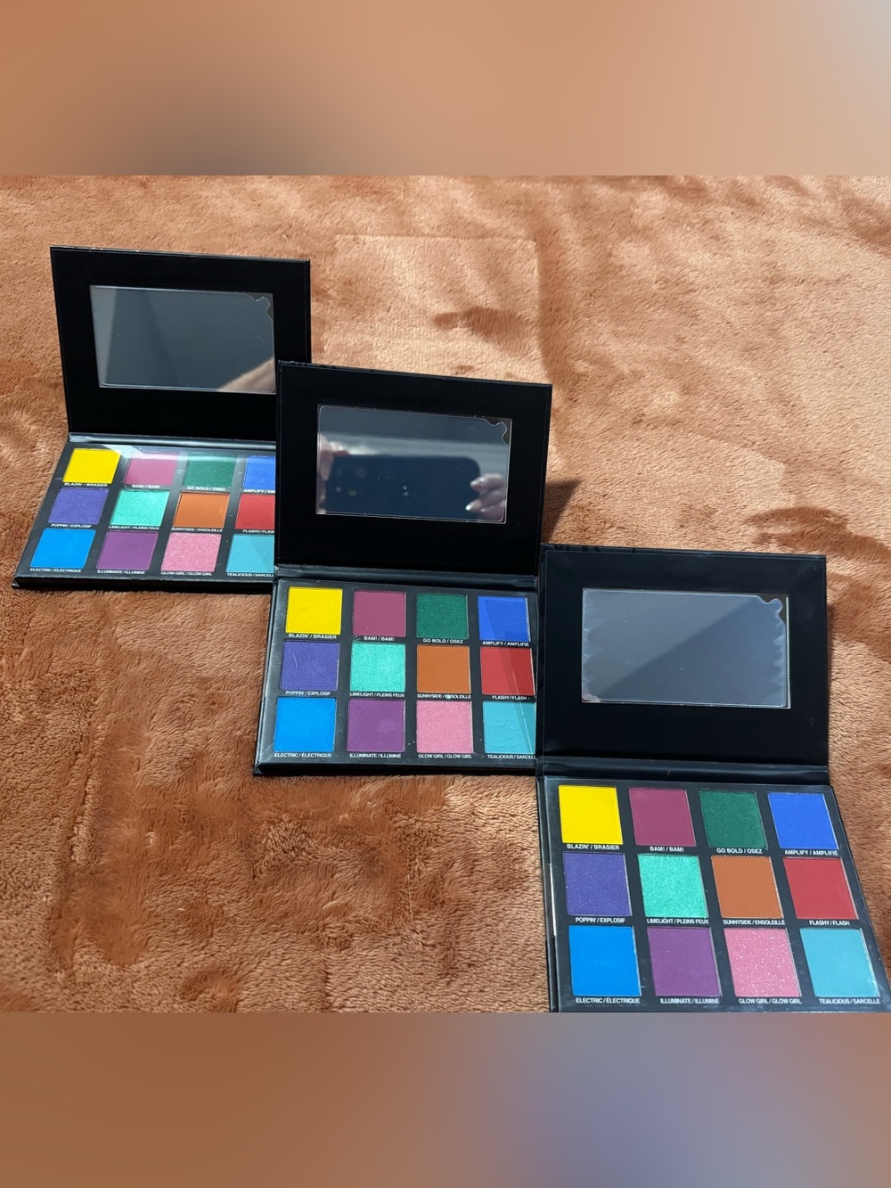 3 Black Radiance 'Make It Black' Eye Shadow Palettes - Black